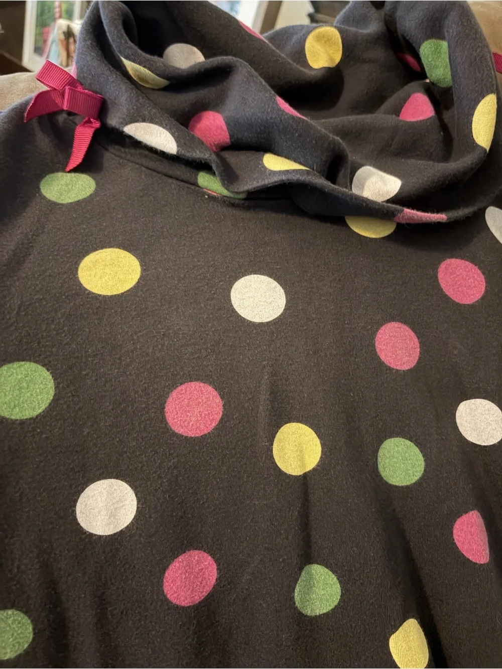 Gymboree Black Polka Dot Dress & Leggings Set with Multicolor Dots